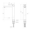 Смеситель для раковины Cezares STYLUS STYLUS-LC-NOP-W0 на столешницу черный