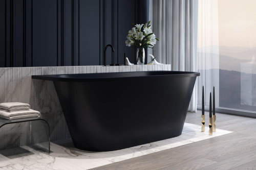 Ванна из искусственного камня Holbi GALATEA 1.01.003.11.3 169х77 пристенная овальная - фото 3