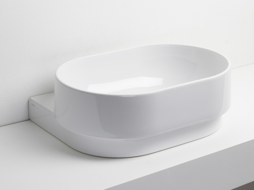 Раковина из санфаянса Simas PO 06 56х43 подвесная цвет белый глянцевый - фото 2