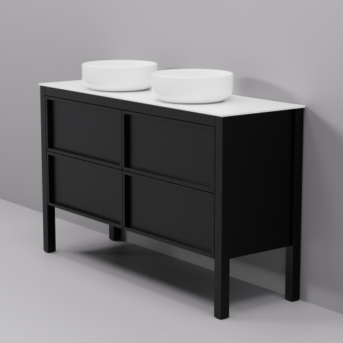 Тумба с раковиной Art Decco Elisa (Элиса) AES14F78D300 140x45x85 напольная цвет черный дуб - фото 3