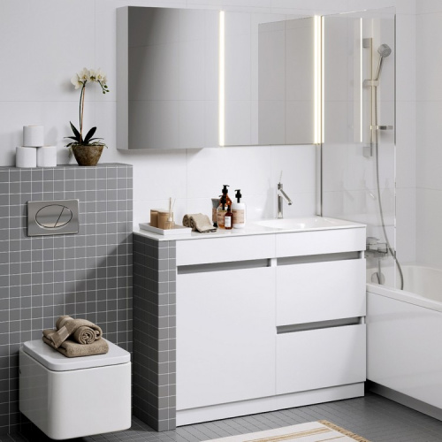 Тумба под раковину Aqwella Y FOR0105KL 54х49х87 напольная цвет белый - фото 3