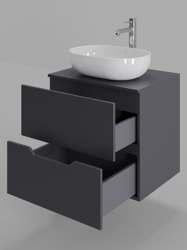 Тумба с раковиной Orange Line Li-60TugMDF+B05-480W 61х46х70 - фото 4