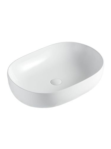 Раковина из сантехнического фарфора Orange B08-600W 60х40 накладная цвет белый - фото 2