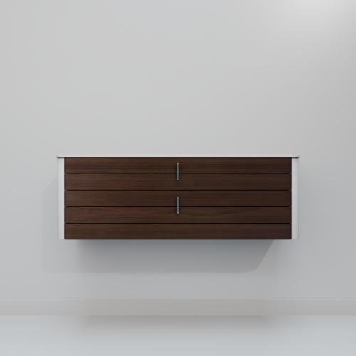 Тумба с раковиной Art Decco Gabriella (Габриелла) AGB12W24S100 120x45x40 подвесная цвет черный орех - фото 4