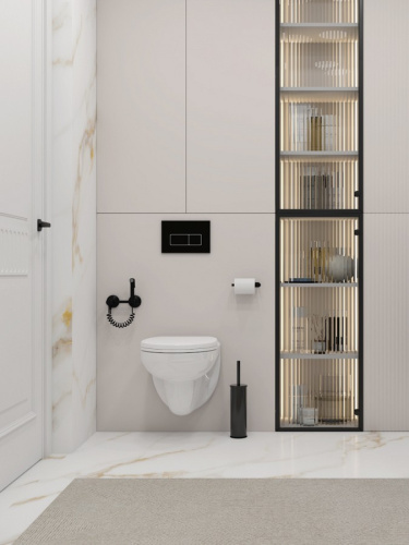 Унитаз подвесной Teymi Hanna T40900 белый с сиденьем микролифт безободковый каскадный смыв - фото 3