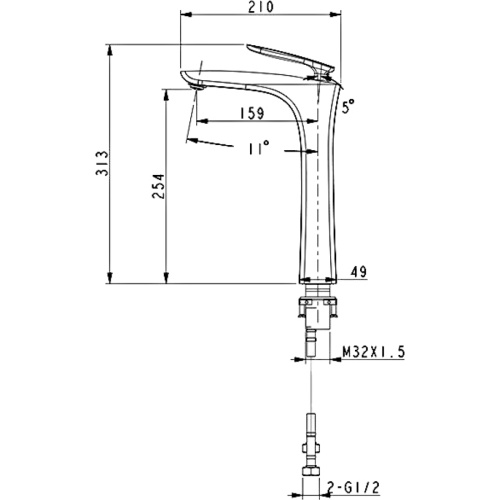 Смеситель Timo Helmi 4011/00-16F на раковину хром/белый глянцевый - фото 2