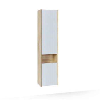 Шкаф-пенал Jorno TOSSONY Toss.04.140/P/SS-W/JR 33х27х140 подвесной цвет белый