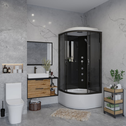 Душевая кабина Niagara Classic 65081434G 90х90 четверть круга с крышей ориентация универсальная - фото 3