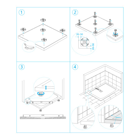 Ножки для поддона RGW 03230111-31