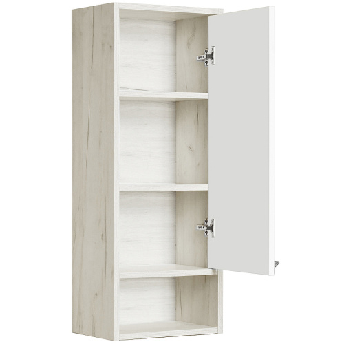 Шкаф Aquaton Флай 1A237903FAX1R 35х24х91 подвесной цвет дуб светлый - фото 2