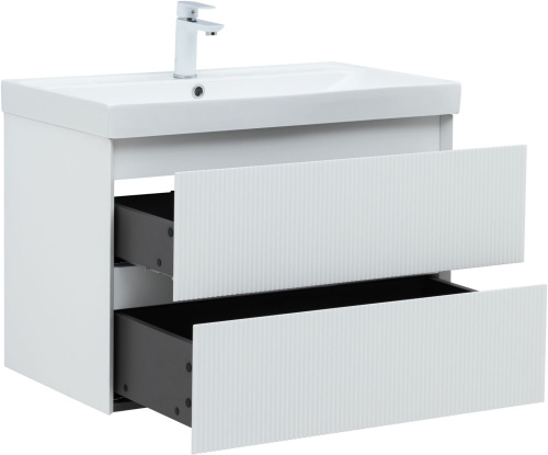 Тумба под раковину Aquanet Альтера 00337156 79х45х52 подвесная цвет белый - фото 5