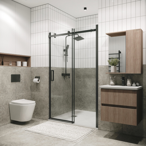 Душевая дверь Grossman Classic 100.K33.04.120.42.00 120х195 стекло прозрачное профиль графит - фото 4