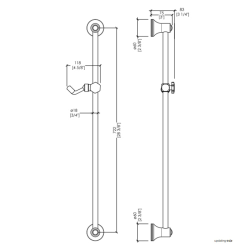 Штанга для душа Devon Devon Austin UTCI535BR бронза - фото 2