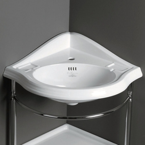 Раковина из санфаянса Simas Arcade AR884bi*1 58х53 подвесная цвет белый 1 отверстие под смеситель