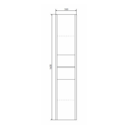 Шкаф-пенал Comforty Женева 00004137139CF 35х30х160 напольный цвет дуб белый - фото 2