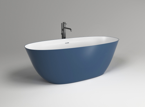 Ванна из искусственного камня Plumberia Selection Veloma VELOMA 160BD 161х70 отдельностоящая овальная с ножками - фото 4