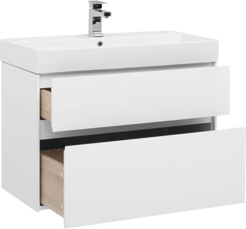 Тумба с раковиной Aquanet Бруклин 00212598 85х44х57 напольная/подвесная цвет белый - фото 2