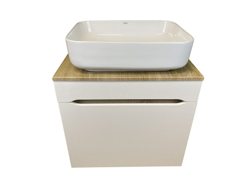 Тумба с раковиной Sintesi STL.W7018_SIN-LVB-APP-409 60х55х50 подвесная цвет белый - фото 4