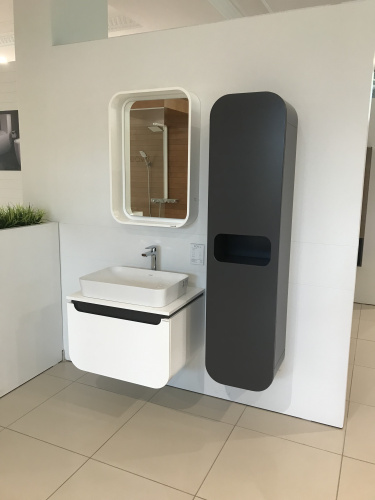 Шкаф-пенал Creavit Pion Plus PN2160.01.GR 40х32х160 подвесной цвет серый - фото 3