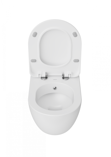 Чаша унитаза подвесная Creavit Free FE320-00CB00E-0000 цвет белый без сиденья душевой смыв - фото 3