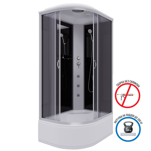 Душевая кабина Niagara Classic 25101434RG 120х80 асимметричная с крышей ориентация правая - фото 2