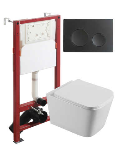 Комплект унитаз с инсталляцией и клавишей смыва Agger ATI04100+APB144 - фото 2