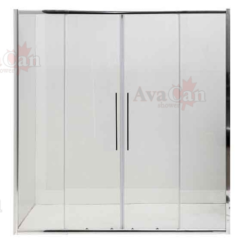 Душевая дверь AvaCan FC2-170 190х195 стекло прозрачное профиль хром глянцевый - фото 4