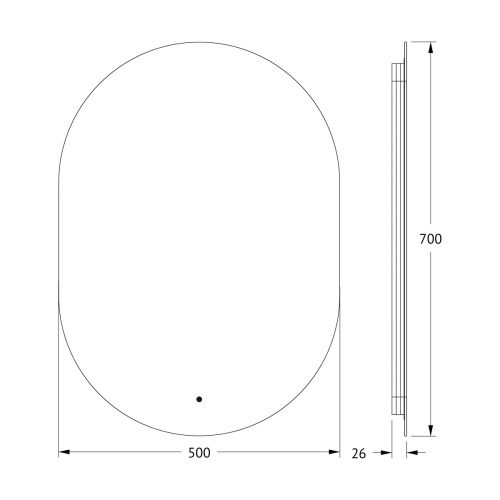 Зеркало в ванную Defesto OPTI DF 2913R 50х70 - фото 2