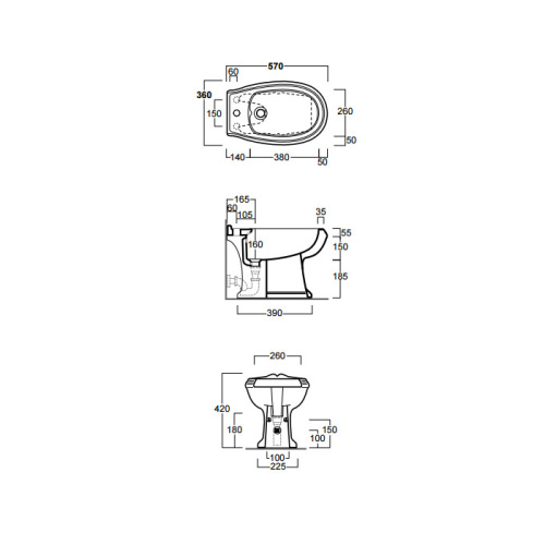 Биде Simas Arcade AR833bi*1 напольное - фото 2