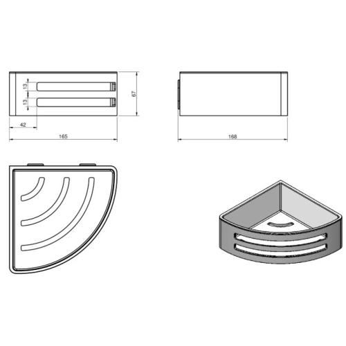 Полка для душа Langberger Accessories 75660 - фото 3