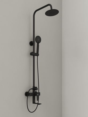 Душевая стойка Agger Brilliant A0393344 настенная цвет черный - фото 5