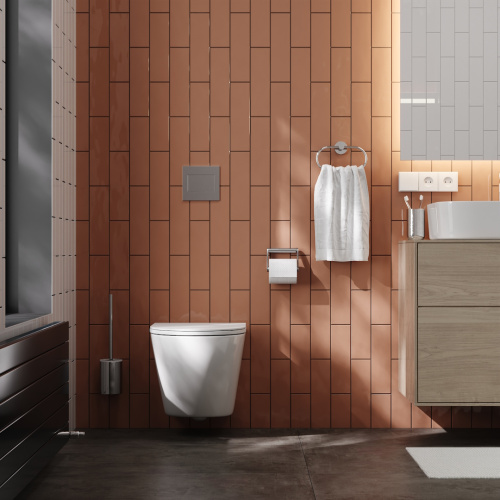 Унитаз подвесной Teymi Lina T40102 белый с сиденьем микролифт безободковый каскадный смыв - фото 4