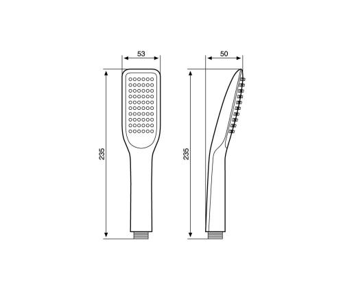 Лейка для ручного душа Emmevi C02433/CR прямоугольная - фото 2