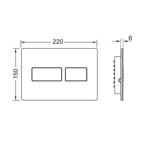 Панель смыва механическая Tece TECESolid 9240431 цвет хром - фото 2