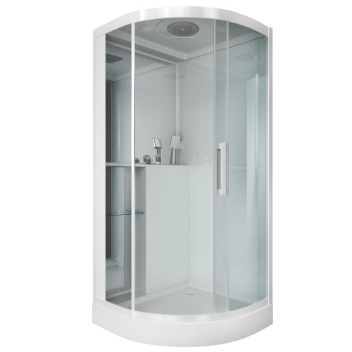 Душевая кабина Grossman GR160 100х100 четверть круга с крышей ориентация универсальная