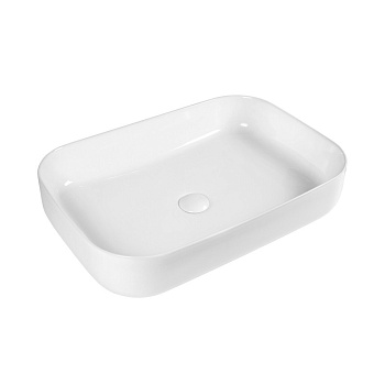Раковина из сантехнического фарфора Bond Cube S54-600 60х42 накладная цвет белый глянцевый