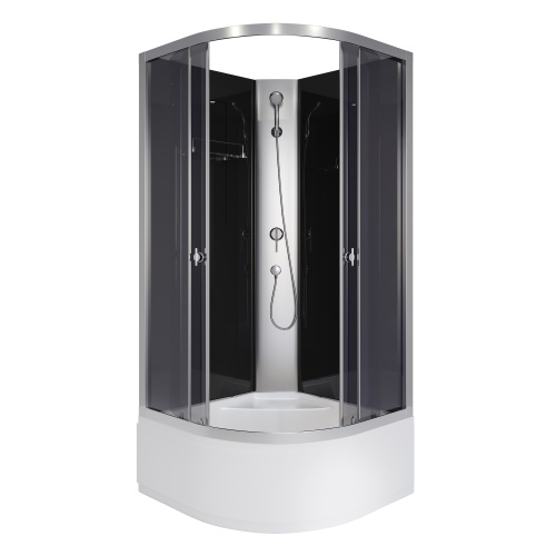 Душевая кабина Niagara Eco E80/40/TN/BK 80х80 четверть круга без крыши ориентация универсальная - фото 2
