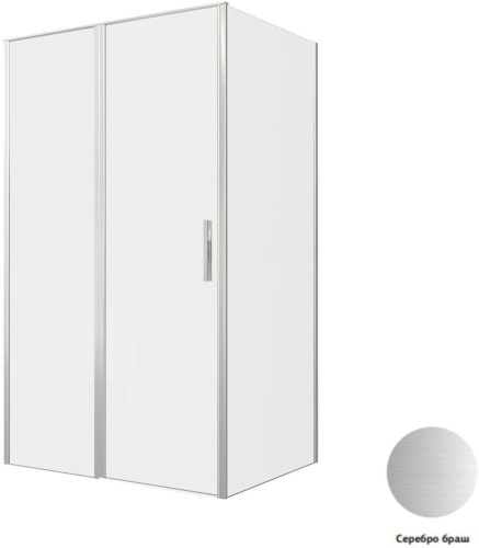 Душевой уголок Allen Brau Priority 3.31032.BA + 3.31044.BA 120х90 стекло прозрачное профиль серебро брашированное без поддона - фото 5