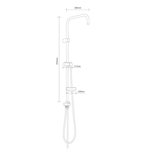 Штанга для душа Orange s-bar хром - фото 3