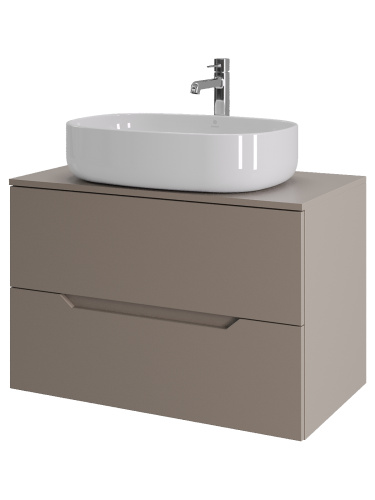 Тумба с раковиной Orange Line Li-80TuLMDF+B08-600W 81х46х69 цвет бежевый - фото 2