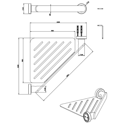 Полка в ванную комнату Gessi Emporio Emporio accessories 38861#149 - фото 2