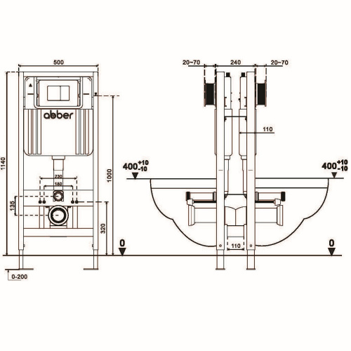 Инсталляция для унитаза ABBER AC0106 - фото 4