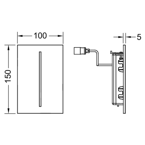 Панель смыва инфракрасная Tece TECEfilo 9242034 цвет хром - фото 2
