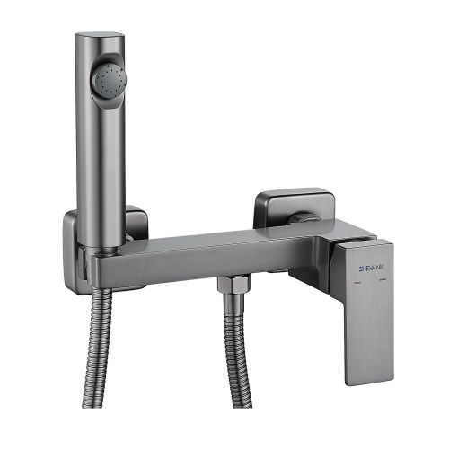 Гигиенический душ со смесителем Shevanik S96T S9605T-1 оружейная сталь - фото 2