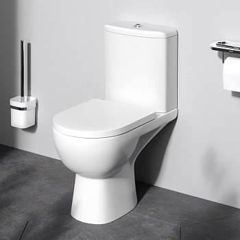 Унитаз напольный с бачком Am.Pm Sunny C85C8600SC белый с сиденьем микролифт безободковый каскадный смыв