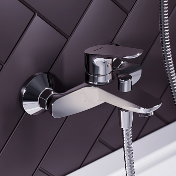 Смеситель для ванны и душа Damixa Jupiter 771000001 настенный хром