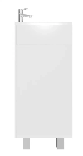 Тумба с раковиной 1MarKa Laura У85929 39х22х85 напольная цвет белый глянцевый - фото 4