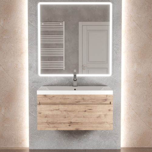 Тумба с раковиной Uperwood Eva 3930313471 74х48х35 цвет коричневый - фото 2