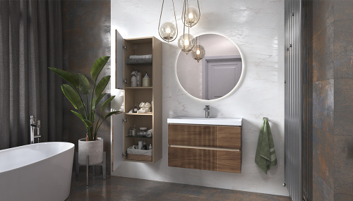 Пенал Velvex Mondi 43х30х149 307 акация темная подвесной цвет акация темная - фото 5