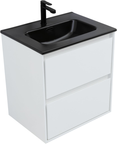 Тумба под раковину Aquanet Милан 00336367 60х45х64 подвесная цвет белый - фото 2